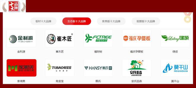 必赢2024-2025年生态板材十大品牌是哪些