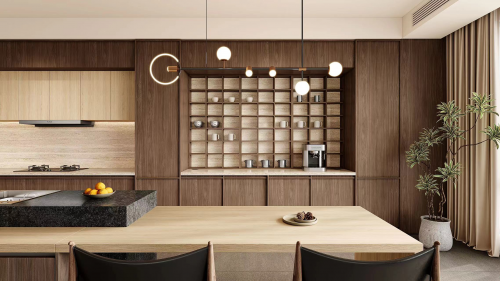 沉淀时光品味烟火柏厨家居2024新品木韵厨房惊艳上市(图4)