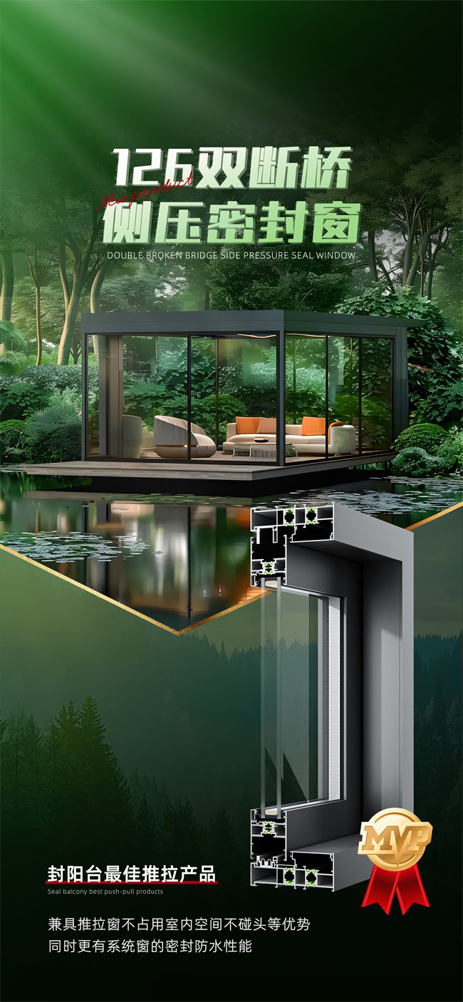 秋季新品星欧晨126双断桥侧压密封窗给您带来封阳台最佳方案！(图6)