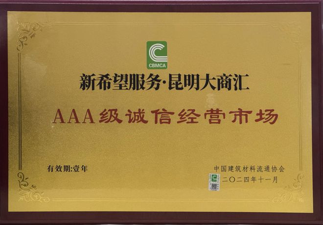Bwin必赢全国TOP9昆明大商汇荣登全国建材家居市场单店50强(图4)