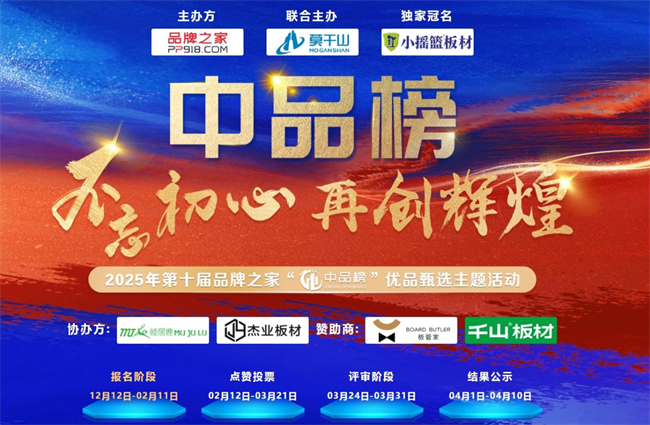 见证辉煌：2025“中品榜”健康板材十Bwin必赢大品牌榜单公布